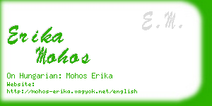 erika mohos business card